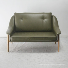 Wohnzimmer Massivholz mit Leder Soft Sofa Stuhl